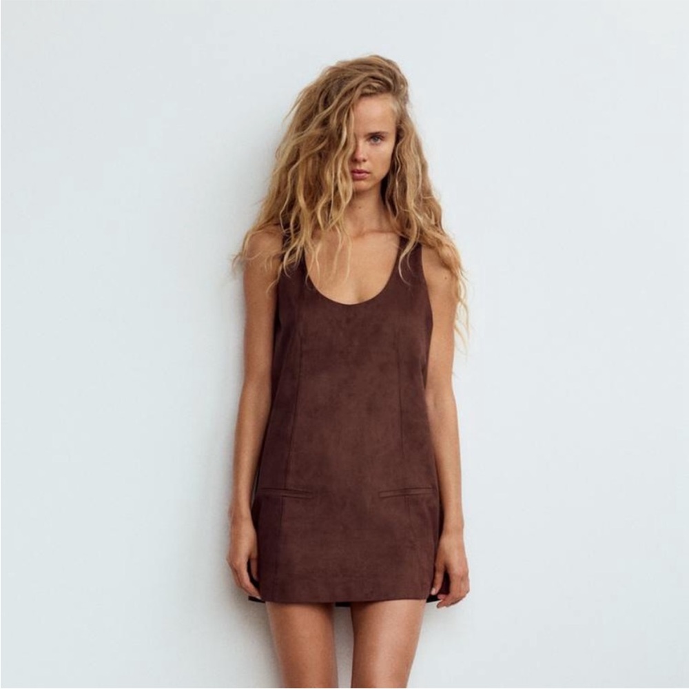 Zara Suede Effect Mini Dress
